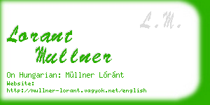 lorant mullner business card